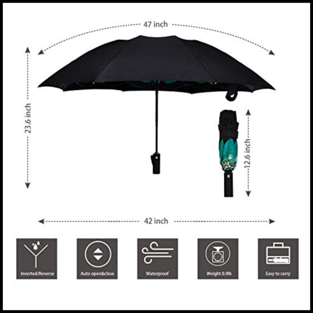 Automatic Folding Inverted Windproof Uv Protectio… - image 7